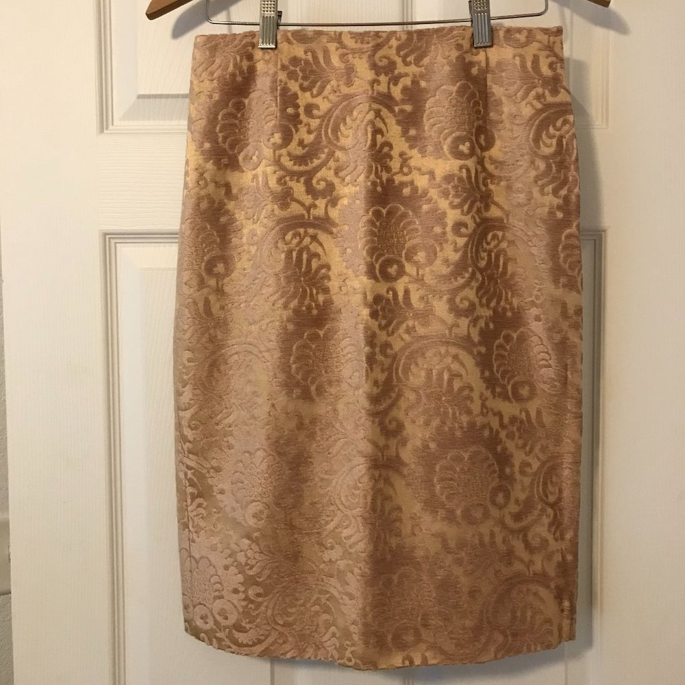 Vintage Gold Escada Pencil Skirt